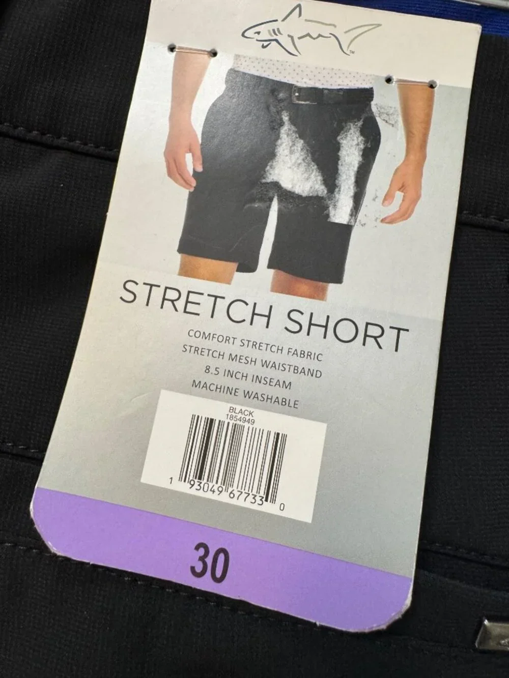 Greg Norman Golf Stretch Short Size 30 Black 8.5” NWT Men's Pockets